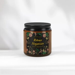 Spoken Word Candles | Release Negativity | 4oz and 9oz Amber