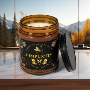 Spoken Word Candles | Simplicity | 9oz Amber Jar
