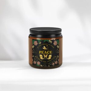 Spoken Word Candles | Peace | 4oz Amber Jar
