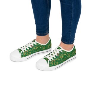 Boho Lowtop Sneakers XII | Butterfly Heart | Dark Green