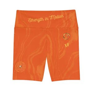 Stripes In Motion XI | Ladies Workout Shorts | Orange