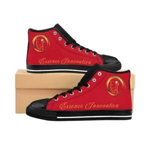 Ladies Classic Hightops X | Black Sole | Dark Red