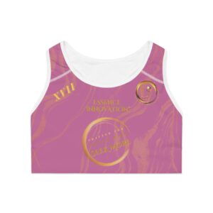 Seek More SBS XVII | Ladies Sports Bra | Light Pink Striped