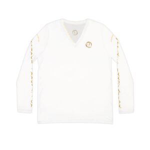 Seek More Performance VI | Long Sleeve V-neck | White