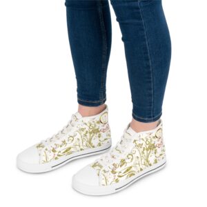 Boho Hightop Sneakers VI | Butterfly Heart | White