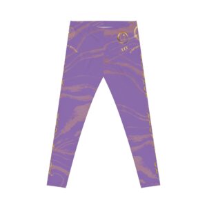 Seek More Striped XIX | Women’s Casual Leggings | Sft Purple