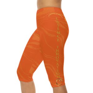 Seek More CLS XI | Striped Capri Leggings | Orange