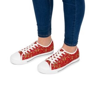 Boho Lowtop Sneakers X | Butterfly Heart | Dark Red