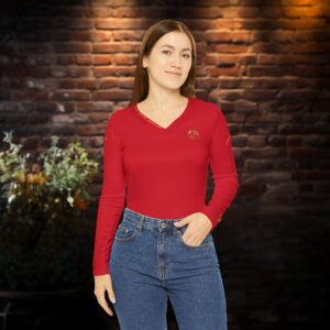 Seek More Performance X | Long Sleeve V-neck | Dark Red