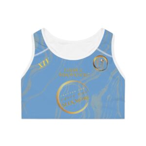 Seek More SBS XIV | Ladies Sports Bra | Light Blue Striped