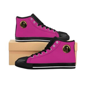 Mens Classic HighTops XVIII | Black Sole | Pink