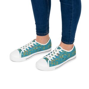 Boho Lowtop Sneakers XV | Butterfly Heart | Turquoise