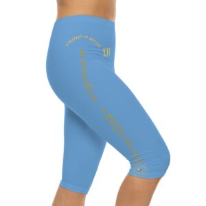 Seek More CL XIV | Ladies Capri Leggings | Light Blue