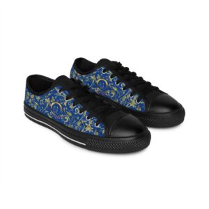 Bohemian Butterfly Lowtops XIII | Black Sole | Dark Blue