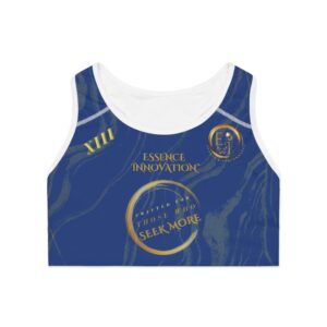 Seek More SBS XIII | Ladies Sports Bra | Dark Blue Striped