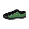 Bohemian Butterfly Lowtops XII in dark green canvas with black sole, detailed with the golden Butterfly Heart motif—designed for earthy, expressive personal style.