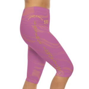 Seek More CLS XVII | Striped Capri Leggings | Light Pink
