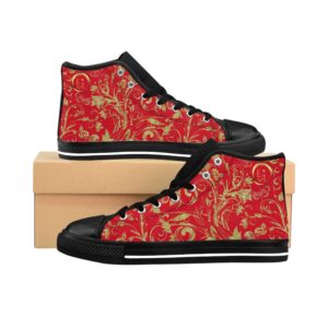 Bohemian Butterfly Hightops X | Black Sole | Dark Red