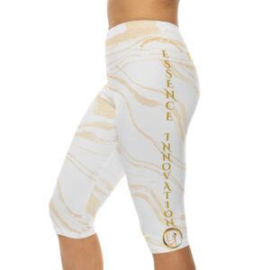Seek More CLS VI | Striped Capri Leggings | White