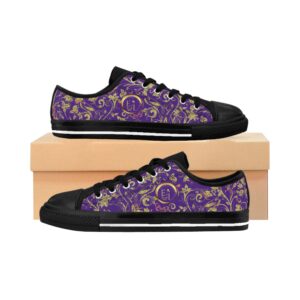 Bohemian Butterfly Lowtops XVI | Black Sole | Purple
