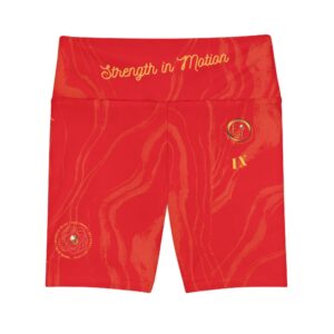 Stripes In Motion IX | Ladies Workout Shorts | Red