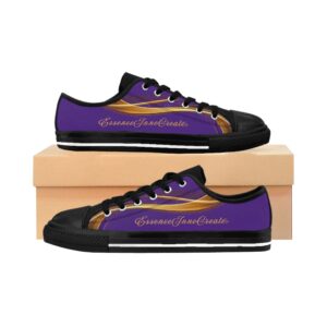 Ladies Striped Lowtops XVI | Black Sole | Purple