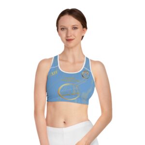 Seek More SBS XIV | Ladies Sports Bra | Light Blue Striped