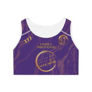 Seek More SBS XVI | Ladies Sports Bra | Purple Striped