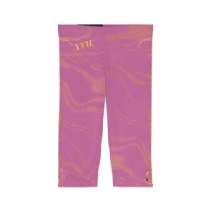 Seek More CLS XVII | Striped Capri Leggings | Light Pink