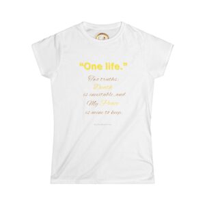 White → Ladies One Life Tee in white by EssenceInnoCreate Seek More
