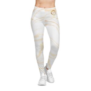 Seek More Striped VI | Women’s Casual Leggings | White