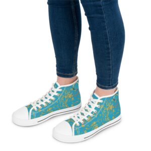 Boho Hightop Sneakers XV | Butterfly Heart | Turquoise