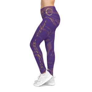 Seek More Striped XVI | Women’s Casual Leggings | Purple