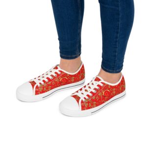 Boho Lowtop Sneakers IX | Butterfly Heart | Red