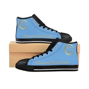 Ladies Streetwear Hightops XIV | Black Sole | Light Blue