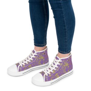 Boho Hightop Sneakers XIX | Butterfly Heart | Soft Purple