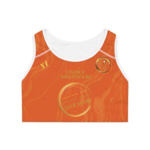 Seek More SBS XI | Ladies Sports Bra | Orange Striped