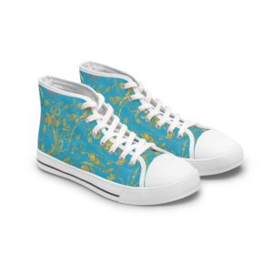 Boho Hightop Sneakers XV | Butterfly Heart | Turquoise