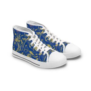 Boho Hightop Sneakers XIII | Butterfly Heart | Dark Blue