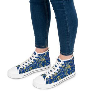 Boho Hightop Sneakers XIII | Butterfly Heart | Dark Blue
