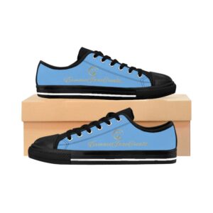 Ladies Streetwear Lowtops XIV | Black Sole | Light Blue