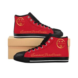 Ladies Streetwear Hightops X | Black Sole | Dark Red