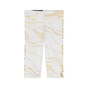 Seek More CLS VI | Striped Capri Leggings | White