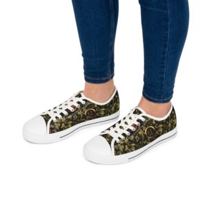 Boho Lowtop Sneakers VII | Butterfly Heart | Black