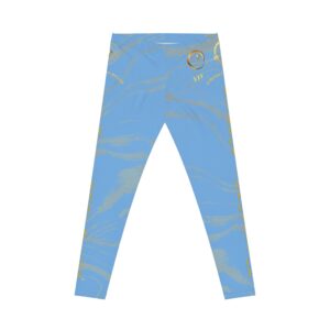 Seek More Striped XIV | Women’s Casual Leggings | Light Blue