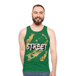 STREET Gold Graffiti XII | Unisex Tank Top | Dark Green
