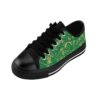 Bohemian Butterfly Lowtops XII in dark green canvas with black sole, detailed with the golden Butterfly Heart motif—designed for earthy, expressive personal style.