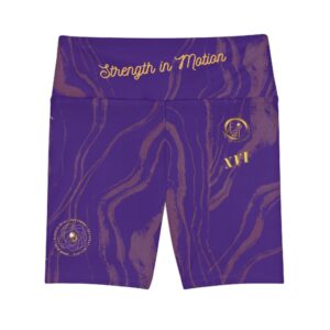 Stripes In Motion XVI | Ladies Workout Shorts | Purple