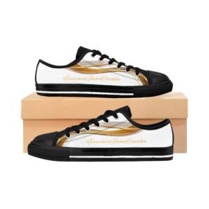 Ladies Striped Lowtops VI | Black Sole | White