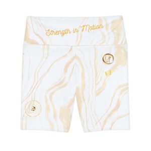 Stripes In Motion VI | Ladies Workout Shorts | White